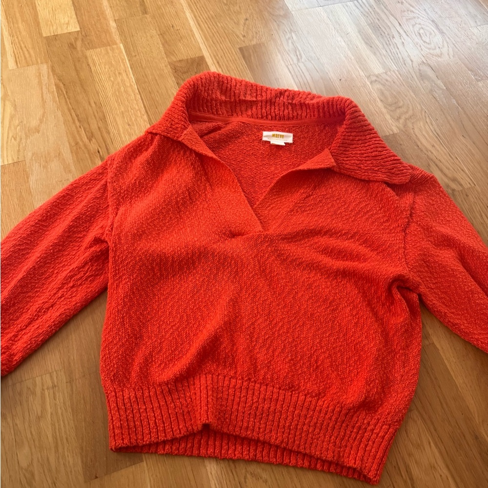 Red / Orange Sweater Anthropologie Maeve Size small